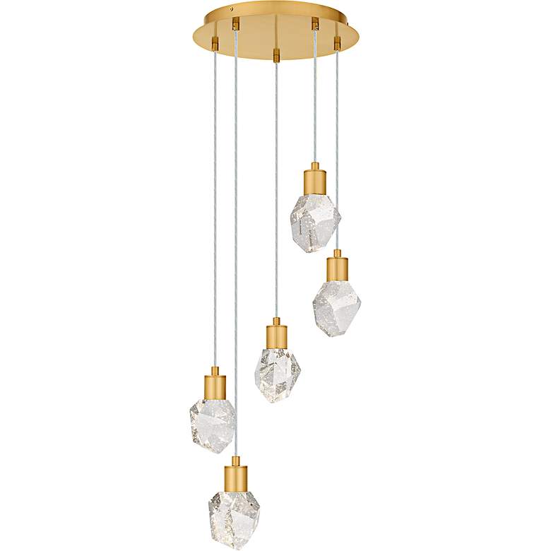 Image 3 Skye Integrated LED Brushed Gold Pendant more views