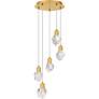 3_Skye Integrated LED Brushed Gold Pendant more views