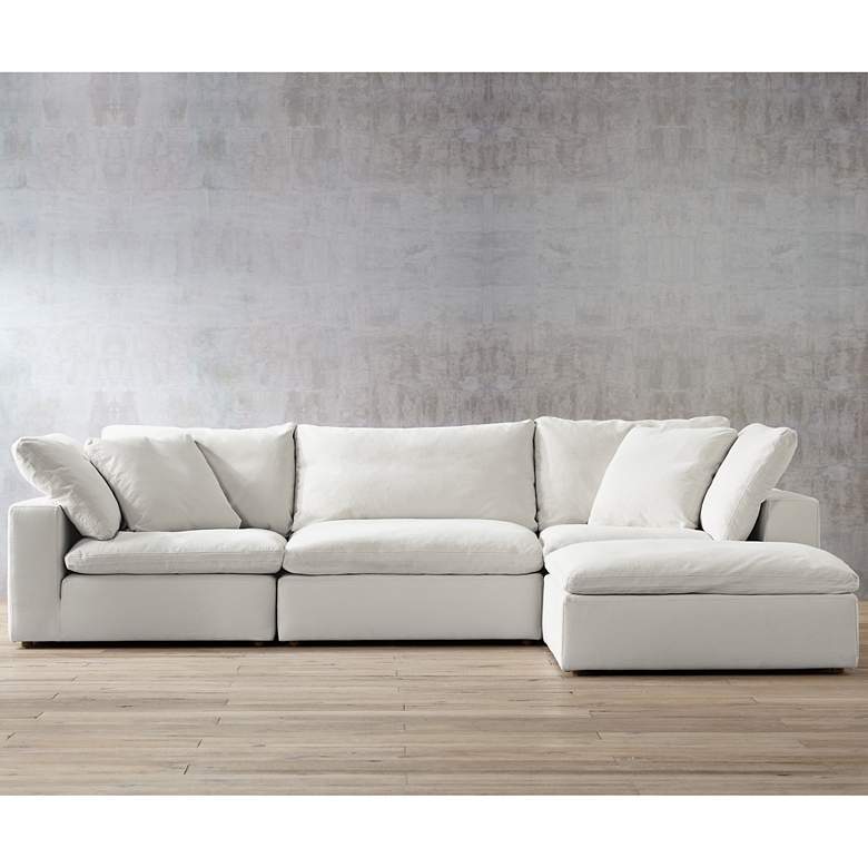 Image 1 Skye Peyton Pearl 4-Piece Modular Sectional Set with Ottoman