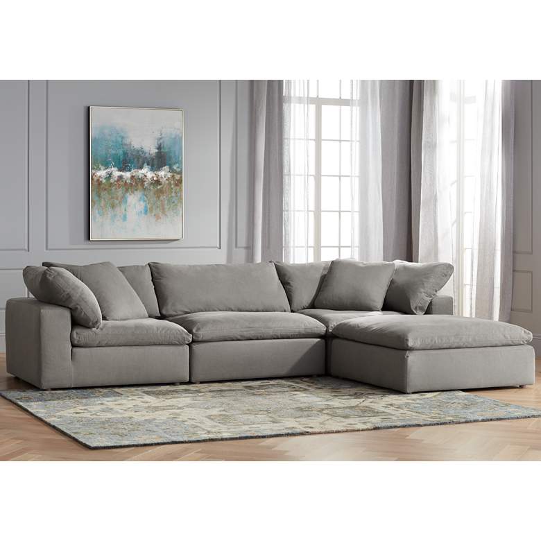 Image 1 Skye Peyton Slate Gray 4-Piece Modular Sectional Set