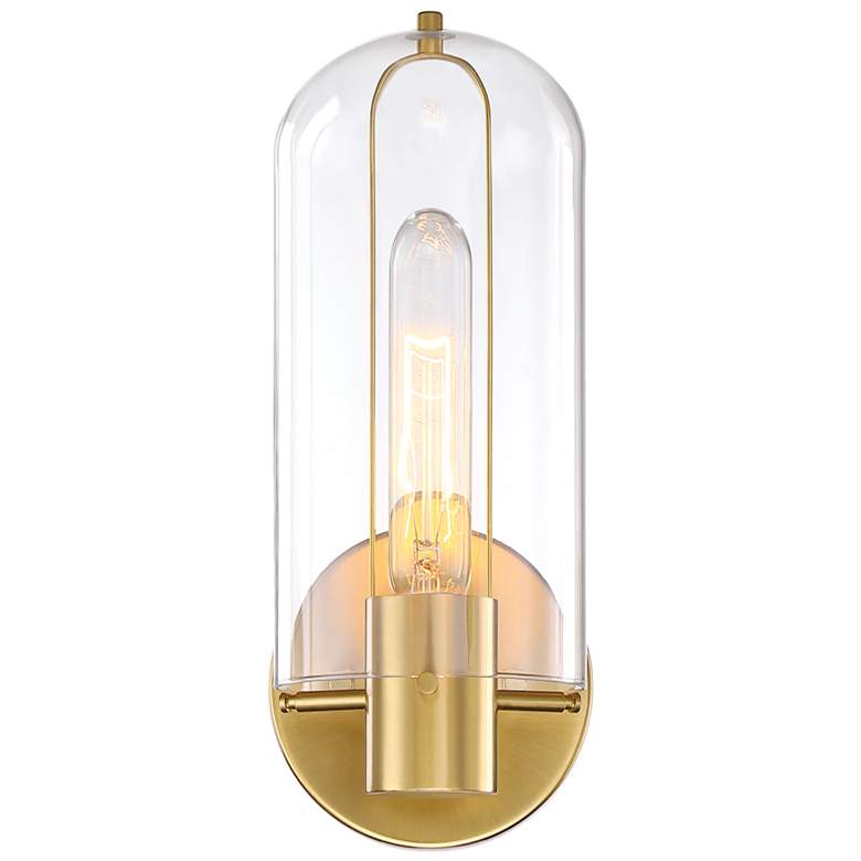 Image 1 Skylar 5.25 in. 1-Light Brushed Gold Wall Sconce Light