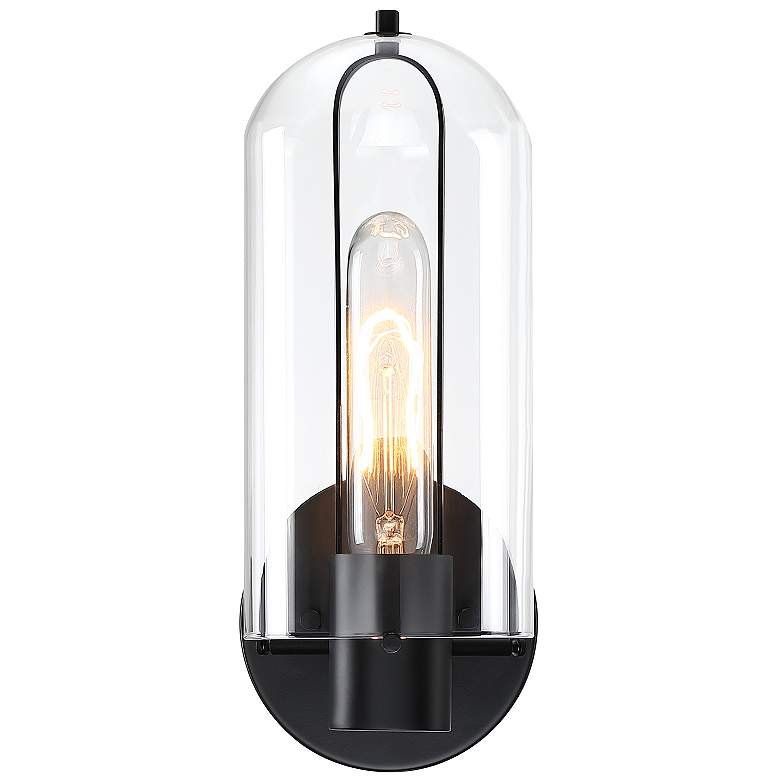 Image 1 Skylar 5.25 in. 1-Light Matte Black Wall Sconce Light