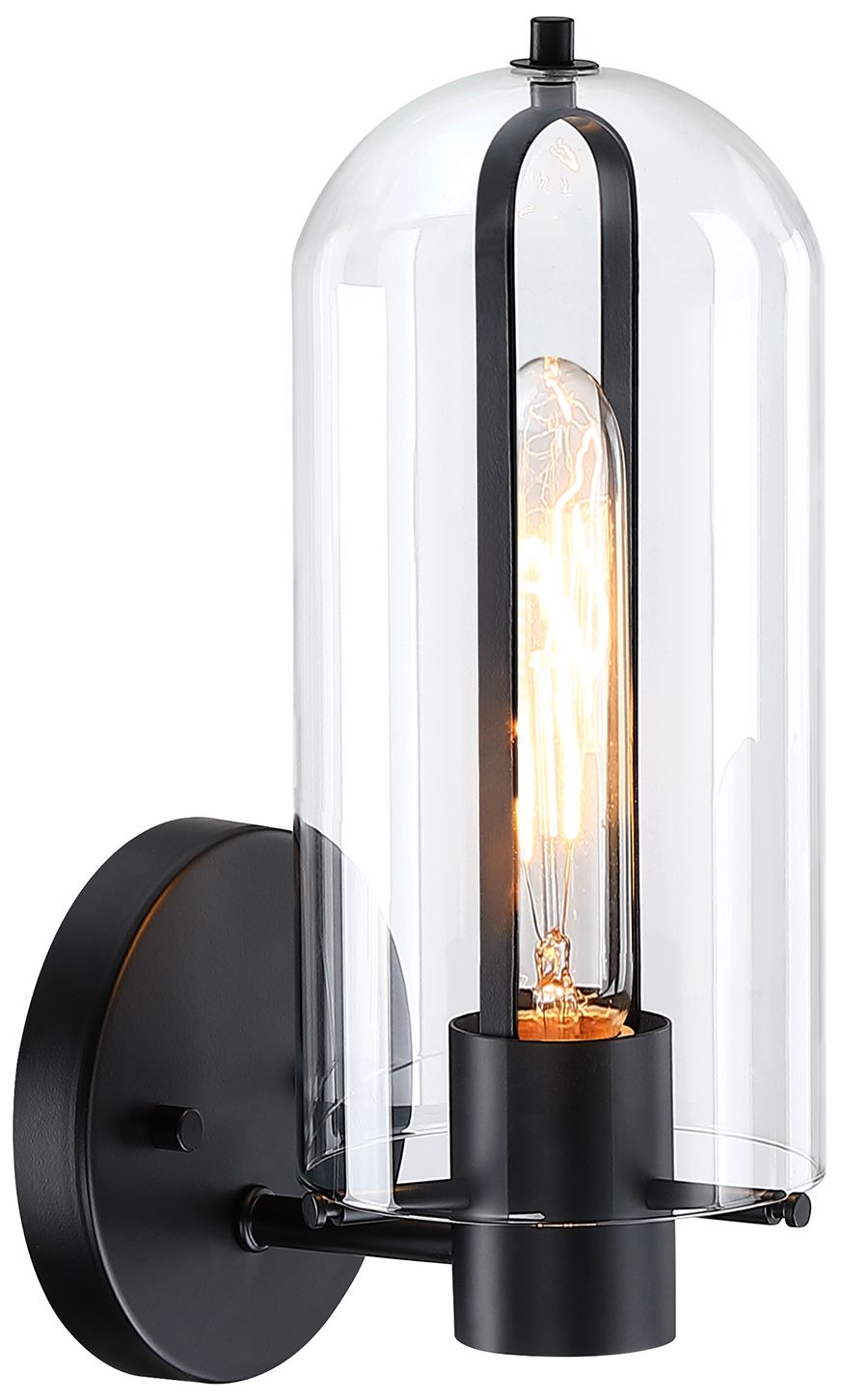 Image 3 Skylar 5.25 in. 1-Light Matte Black Wall Sconce Light more views