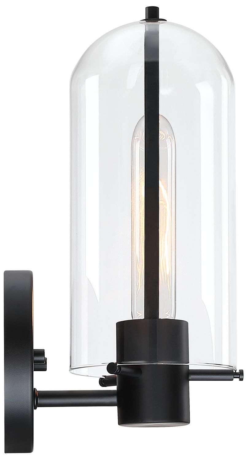 Image 4 Skylar 5.25 in. 1-Light Matte Black Wall Sconce Light more views