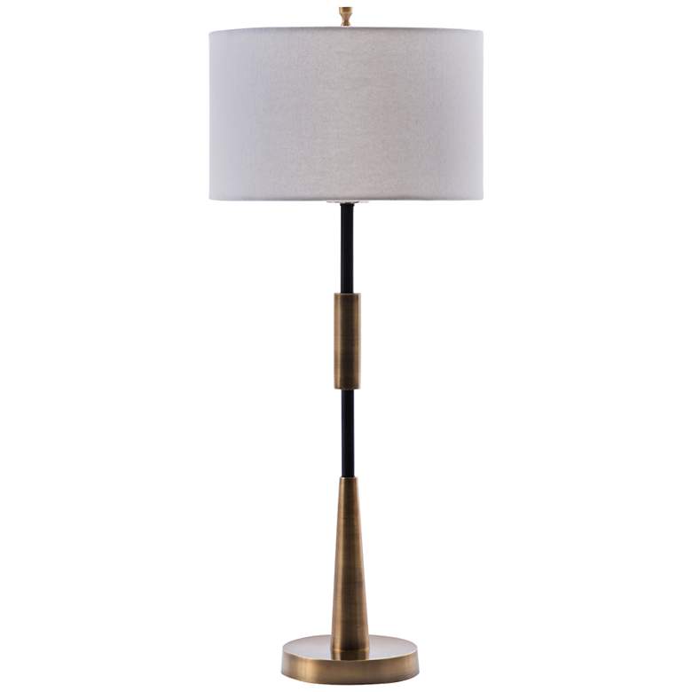 Image 1 Skyler Black and Brass Metal Table Lamp