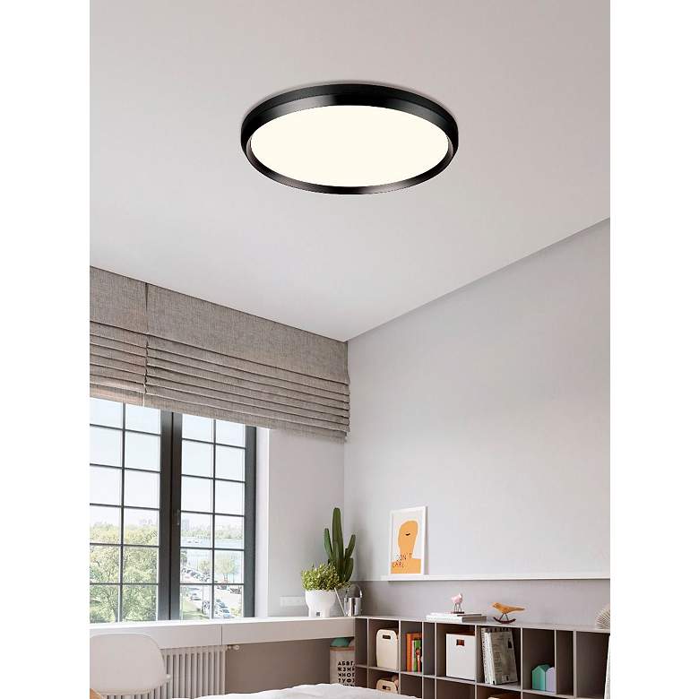 Image 3 Skylight 13 3/4" Wide Brushed Champagne LED Ceiling Light more views