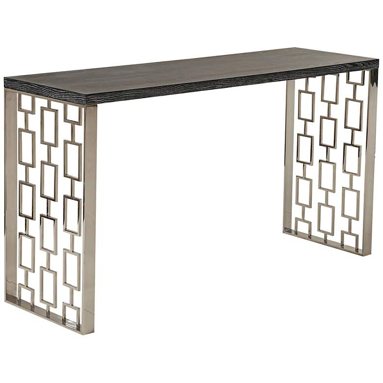 Image 1 Skyline Charcoal Stainless Steel Console Table