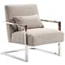 Skyline Gray Fabric Accent Chair