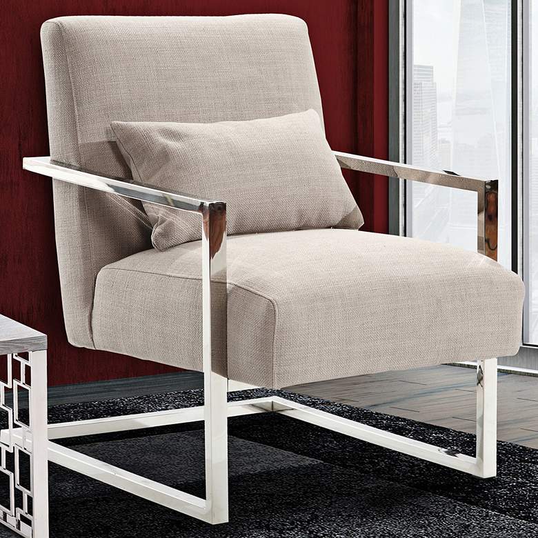 Image 1 Skyline Gray Fabric Accent Chair