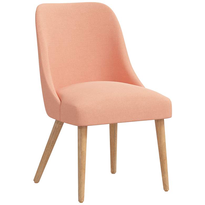 Image 1 Skyline Tara 20" Wide Apricot Linen Fabric Modern Dining Chair