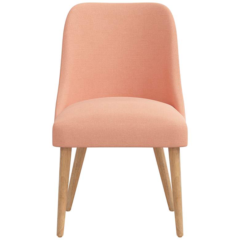 Image 3 Skyline Tara 20" Wide Apricot Linen Fabric Modern Dining Chair more views