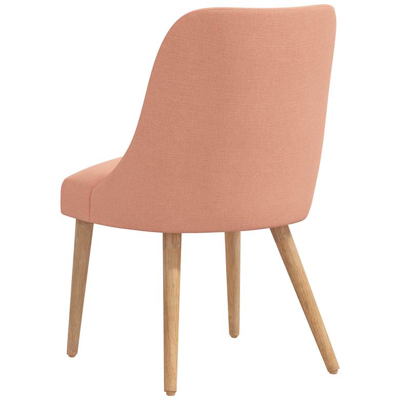Image 5 Skyline Tara 20" Wide Apricot Linen Fabric Modern Dining Chair more views