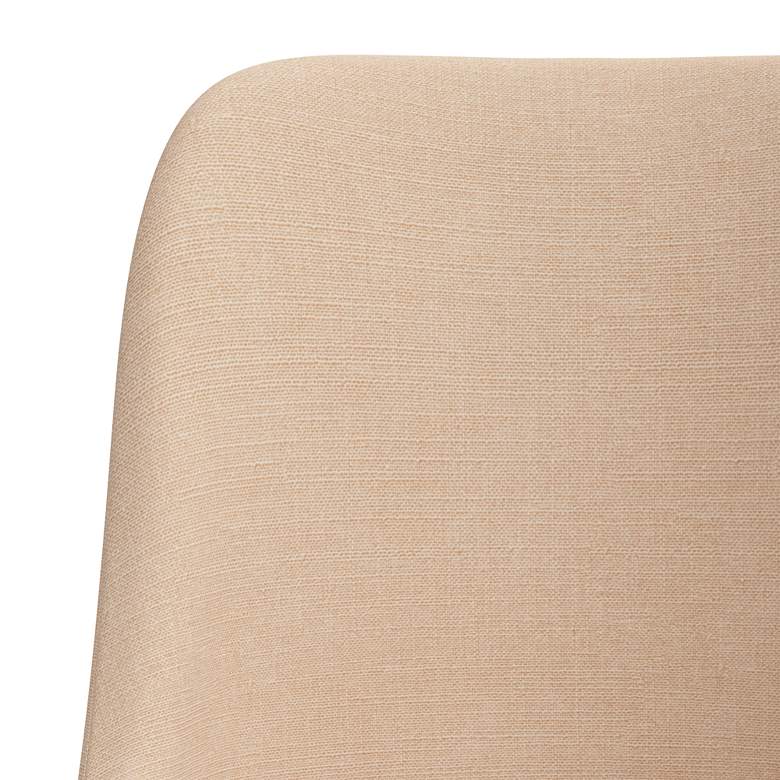 Image 2 Skyline Tara 20" Wide Fawn Pink Linen Fabric Modern Dining Chair more views