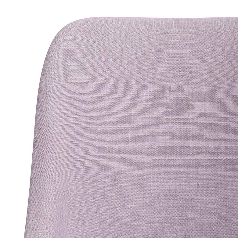 Image 2 Skyline Tara 20" Wide Lilac Purple Linen Fabric Modern Dining Chair more views