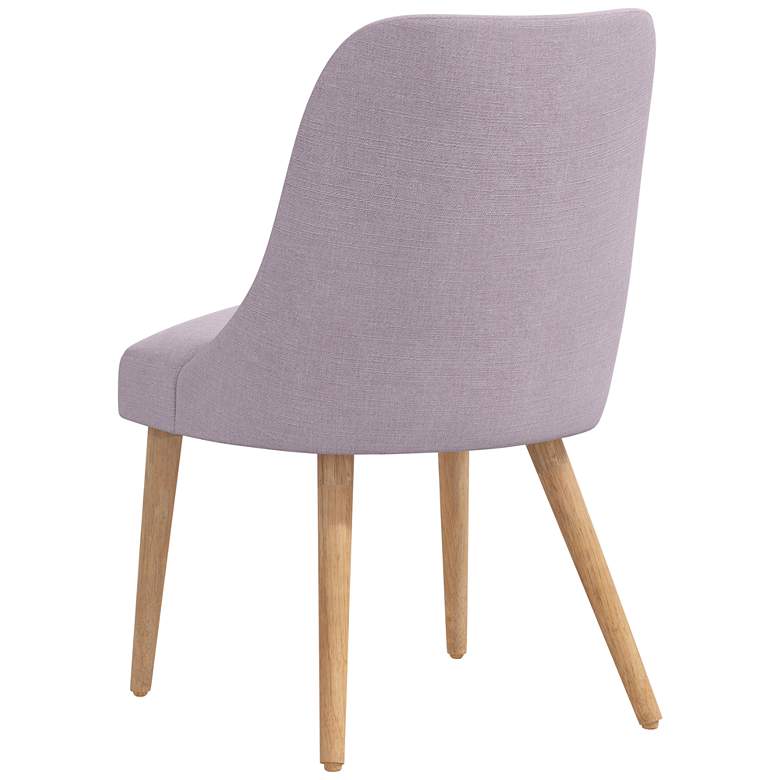 Image 5 Skyline Tara 20" Wide Lilac Purple Linen Fabric Modern Dining Chair more views