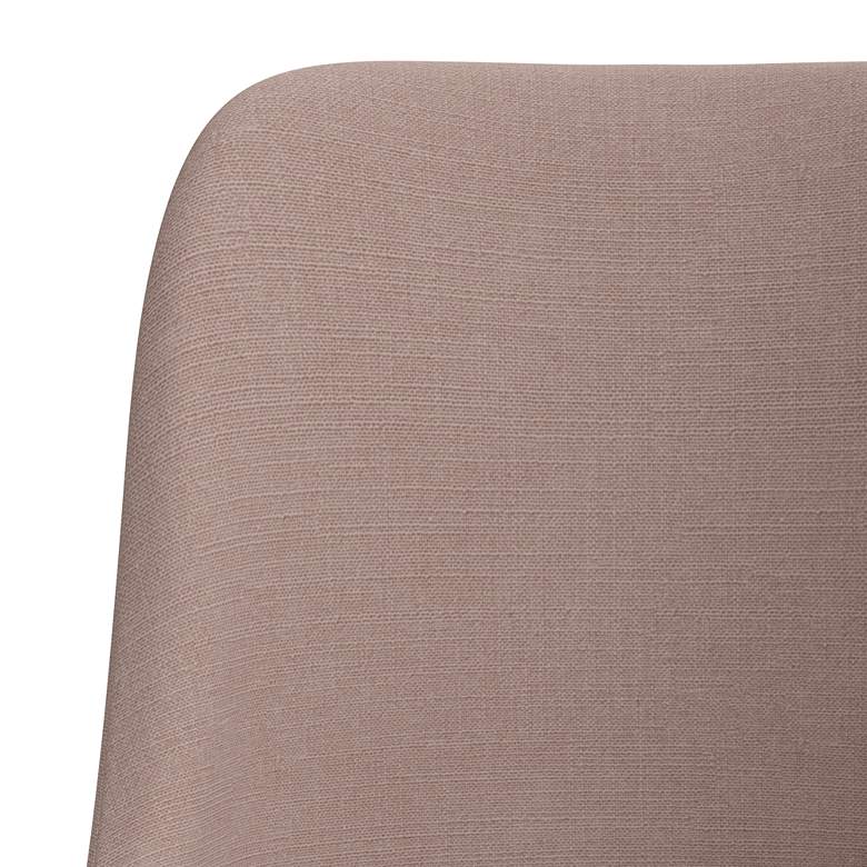 Image 2 Skyline Tara 20" Wide Mocha Brown Linen Fabric Modern Dining Chair more views