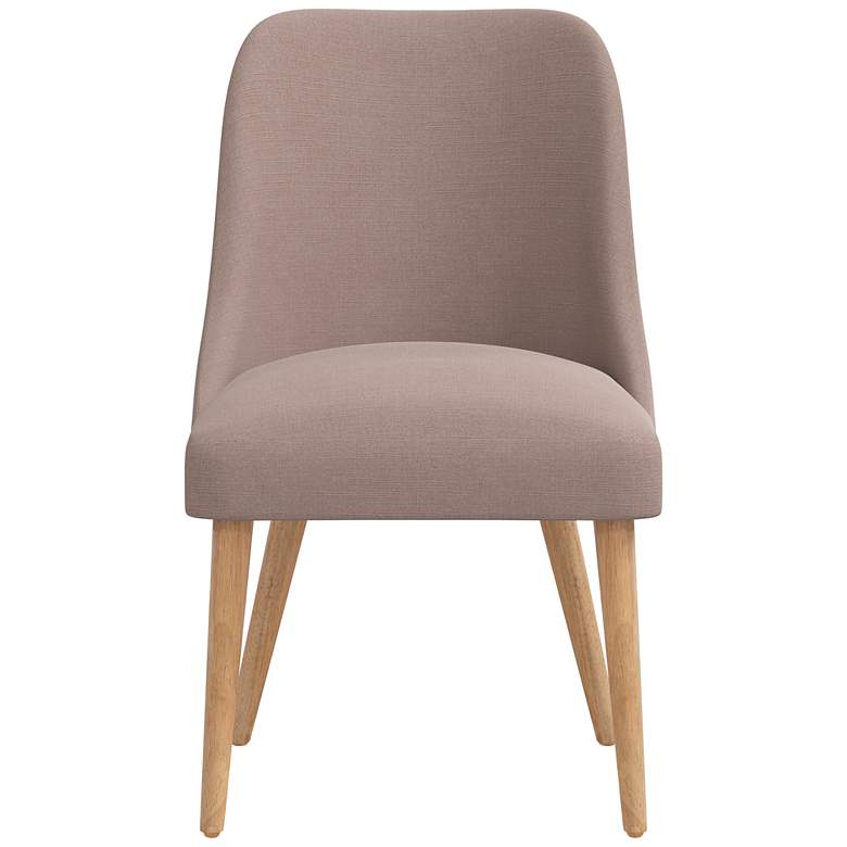 Image 3 Skyline Tara 20" Wide Mocha Brown Linen Fabric Modern Dining Chair more views