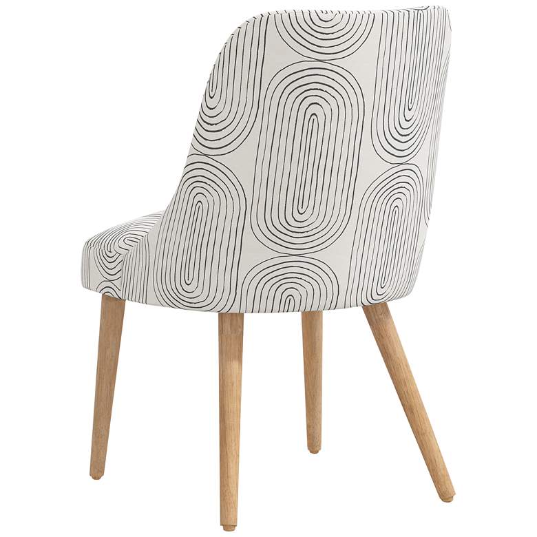 Image 6 Skyline Tara 20" Wide Oblong Slate Pattern Fabric Modern Dining Chair more views