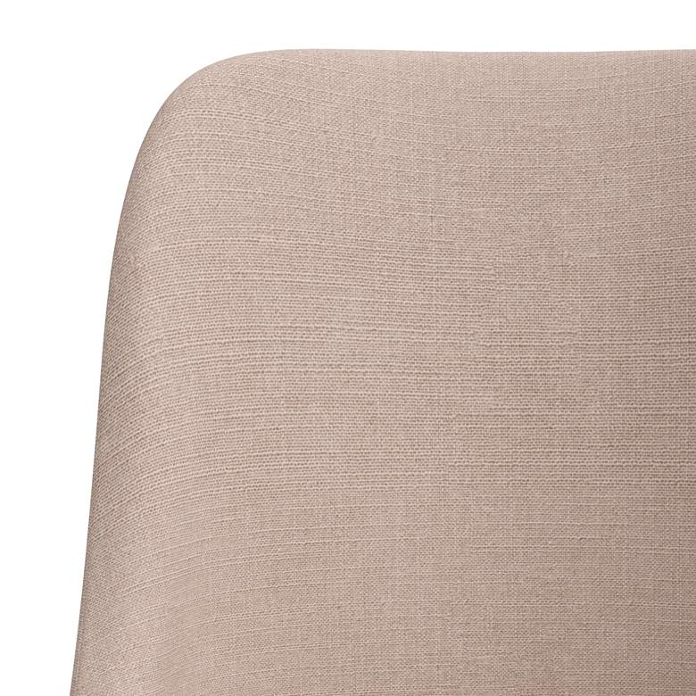 Image 2 Skyline Tara 20" Wide Stone Brown Linen Fabric Modern Dining Chair more views