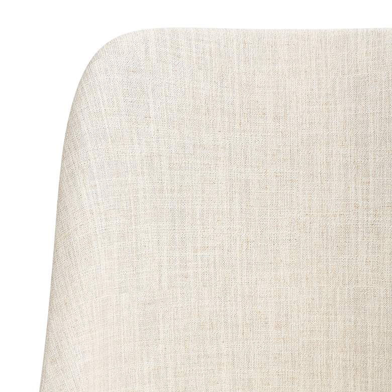 Image 2 Skyline Tara 20" Wide Talc White Linen Fabric Modern Dining Chair more views