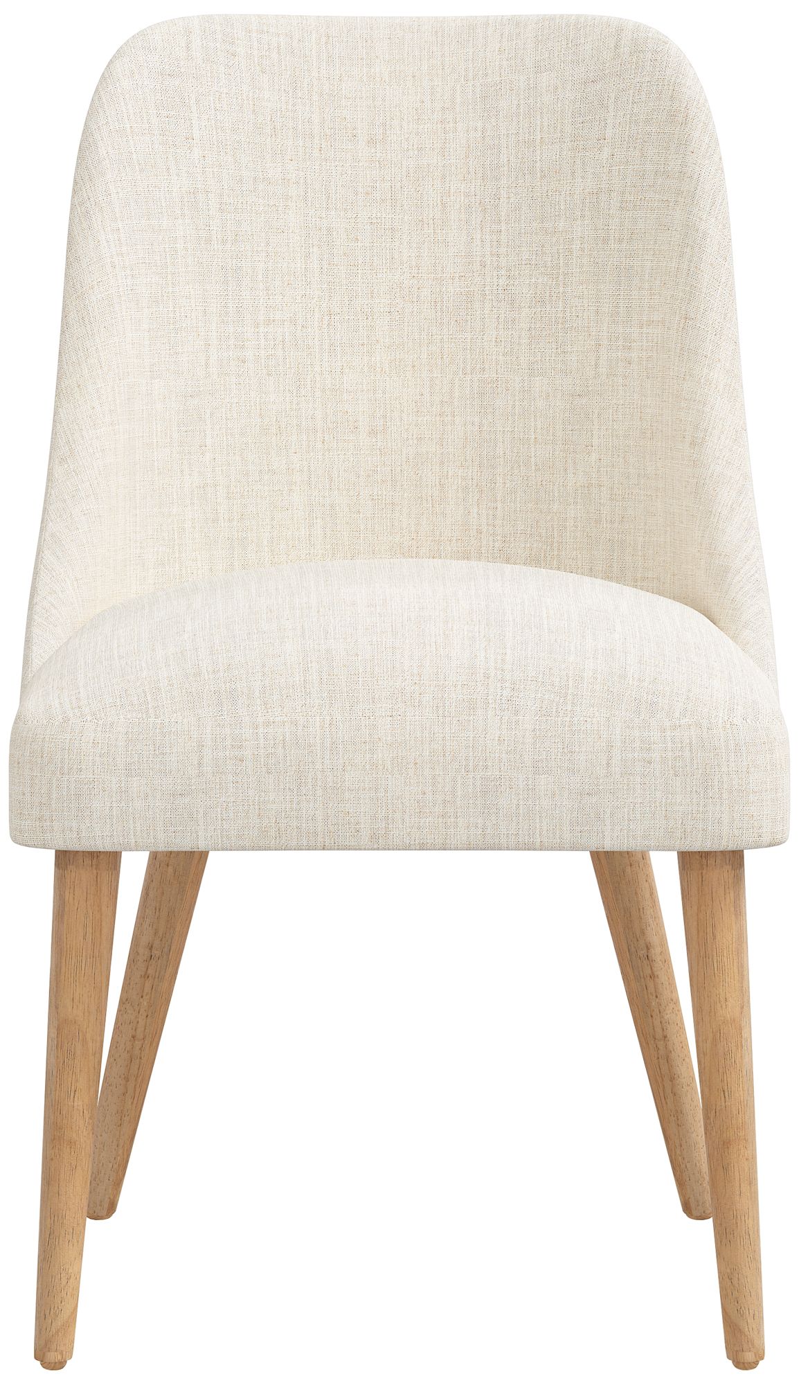 Image 3 Skyline Tara 20"W Talc White Linen Fabric Modern Dining Chair Made to Order more views