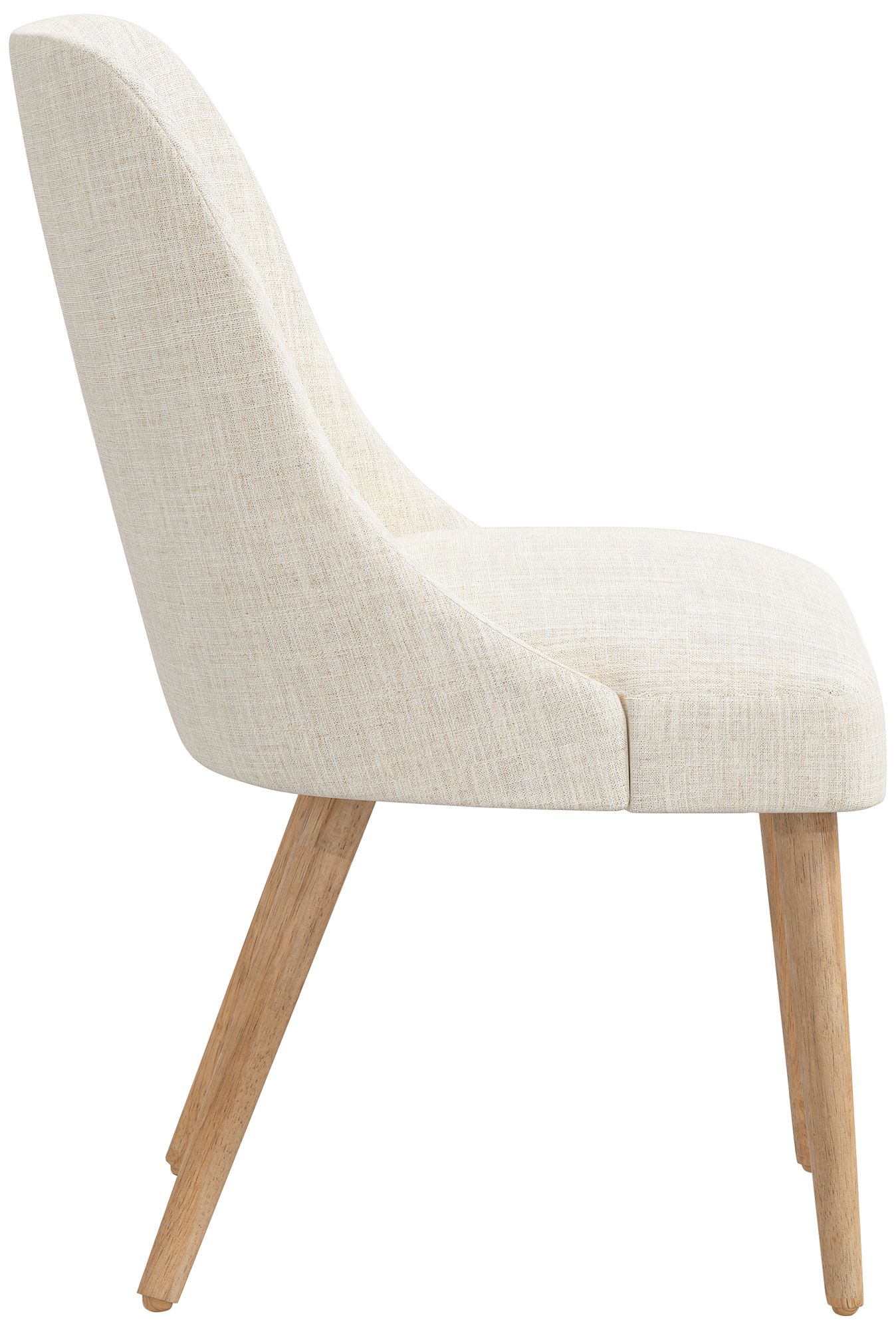 Image 4 Skyline Tara 20"W Talc White Linen Fabric Modern Dining Chair Made to Order more views