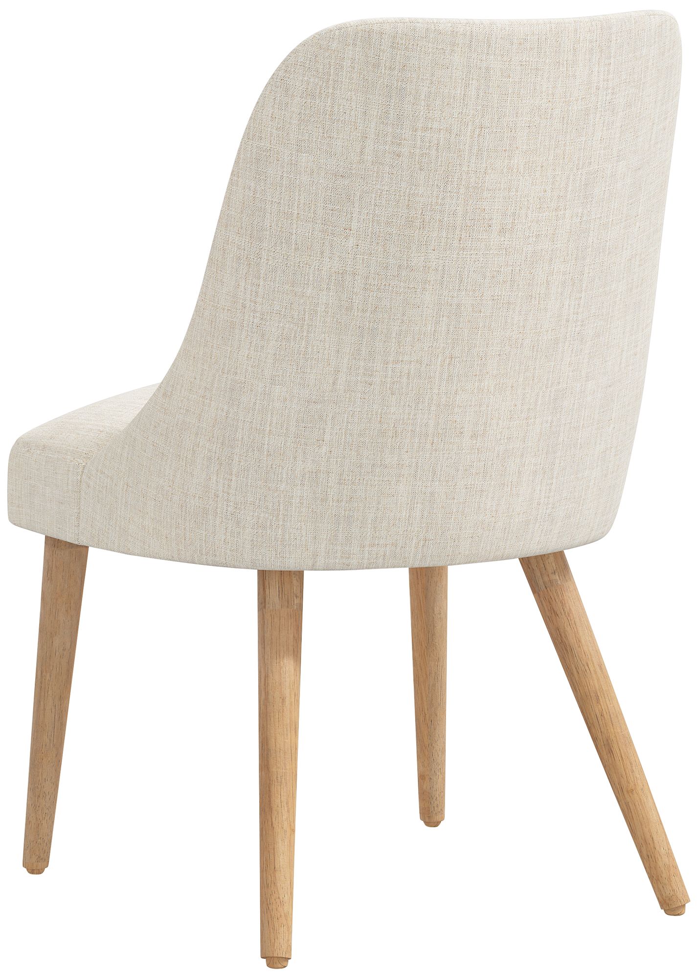 Skyline Tara 20"W Talc White Linen Fabric Modern Dining Chair Made to Order