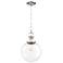 Skyloft; 1 Light; Pendant Fixture; Polished Nickel Finish with Clear Glass