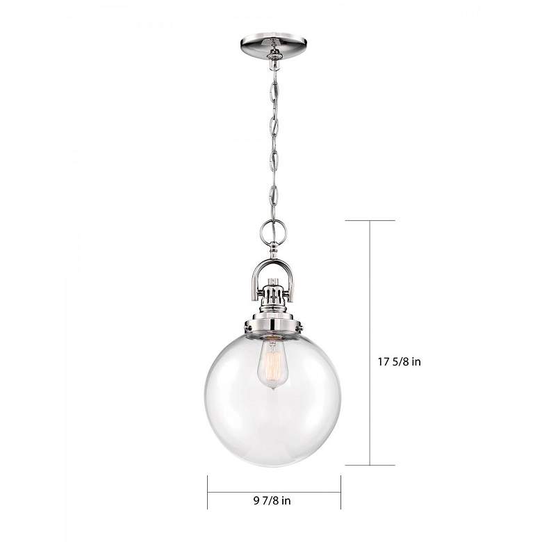 Image 6 Skyloft; 1 Light; Pendant Fixture; Polished Nickel Finish with Clear Glass more views