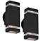 Skyridge 10 1/2" High Black Outdoor Wall Lights Set of 2