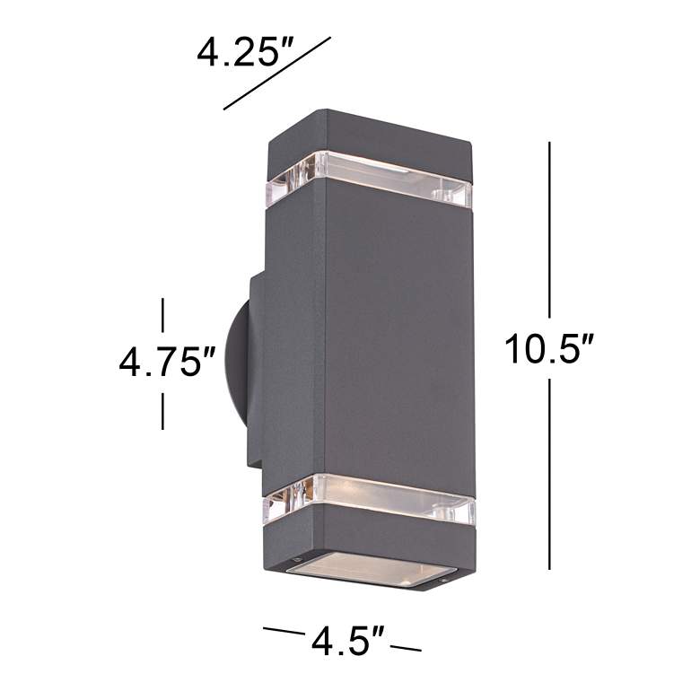Skyridge 10 1/2&quot; High Graphite Up-Down Outdoor Wall Light more views