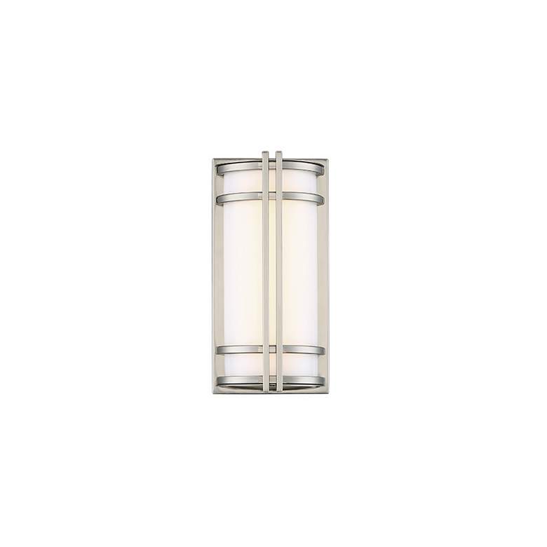 Image 2 Skyscraper 12"H x 6"W 1-Light Outdoor Wall Light in Stainless Ste more views