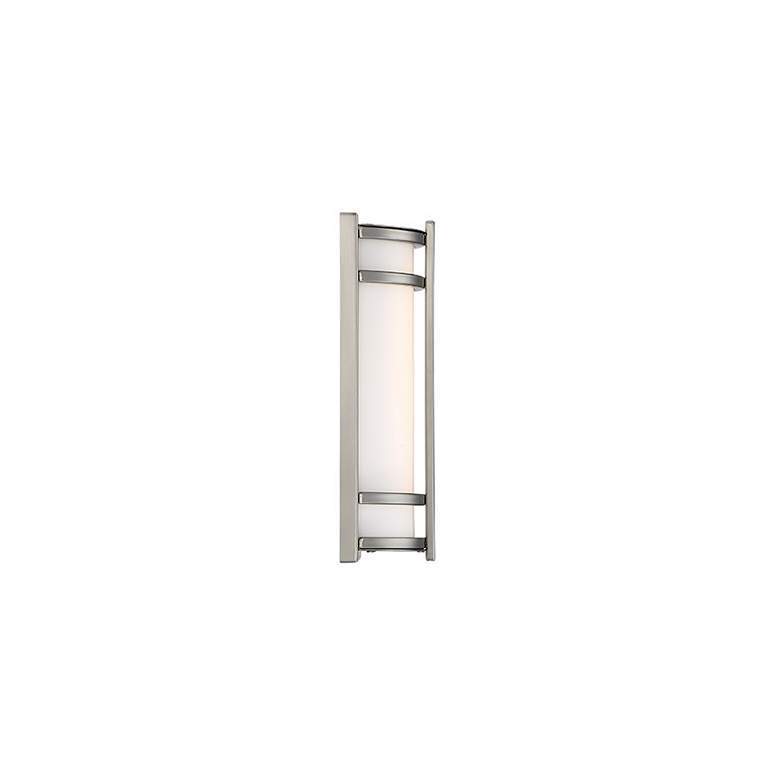 Image 3 Skyscraper 12"H x 6"W 1-Light Outdoor Wall Light in Stainless Ste more views
