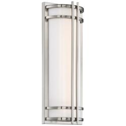 Skyscraper 18&quot; High Stainless Steel LED Outdoor Wall Light