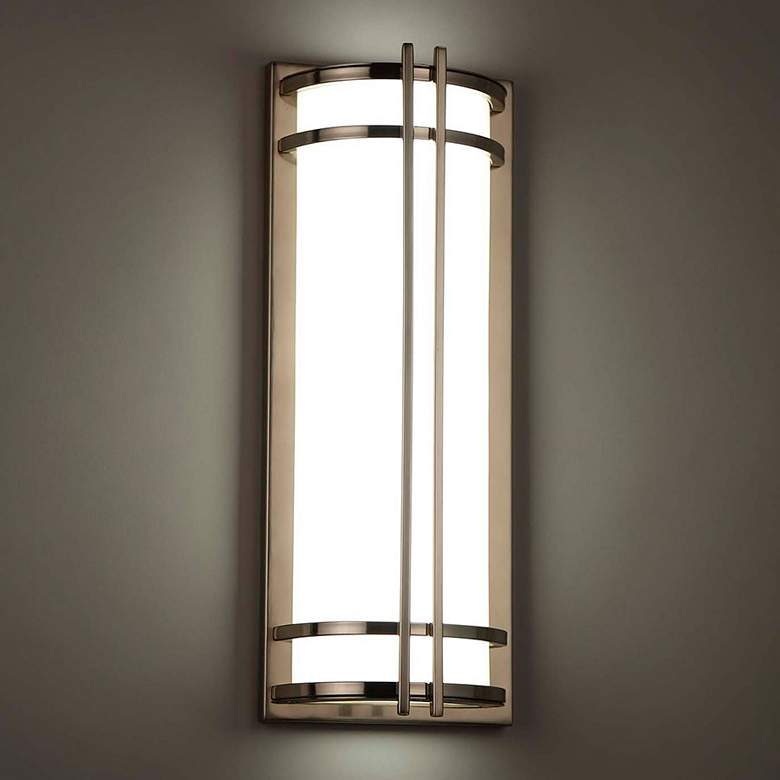 Image 1 Skyscraper 18" High Stainless Steel LED Outdoor Wall Light