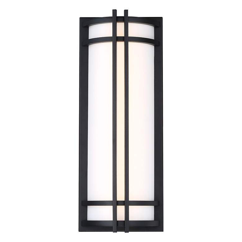 Image 2 Skyscraper 18"H x 7"W 1-Light Outdoor Wall Light in Black more views