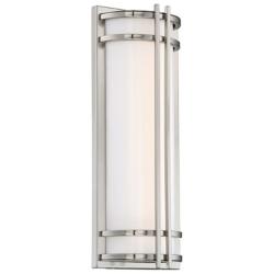 Skyscraper 18&quot;H x 7&quot;W 1-Light Outdoor Wall Light in Stainless Ste