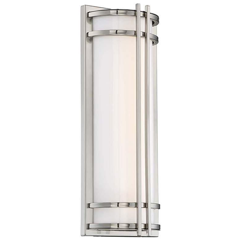 Image 1 Skyscraper 18 inchH x 7 inchW 1-Light Outdoor Wall Light in Stainless Ste