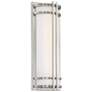 Skyscraper 18"H x 7"W 1-Light Outdoor Wall Light in Stainless Ste