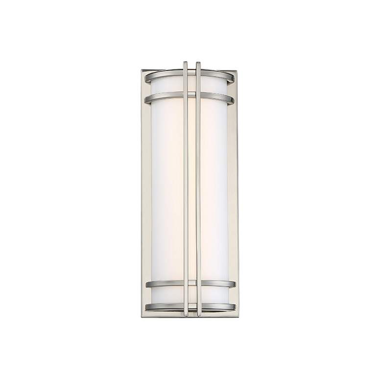 Image 3 Skyscraper 18"H x 7"W 1-Light Outdoor Wall Light in Stainless Ste more views