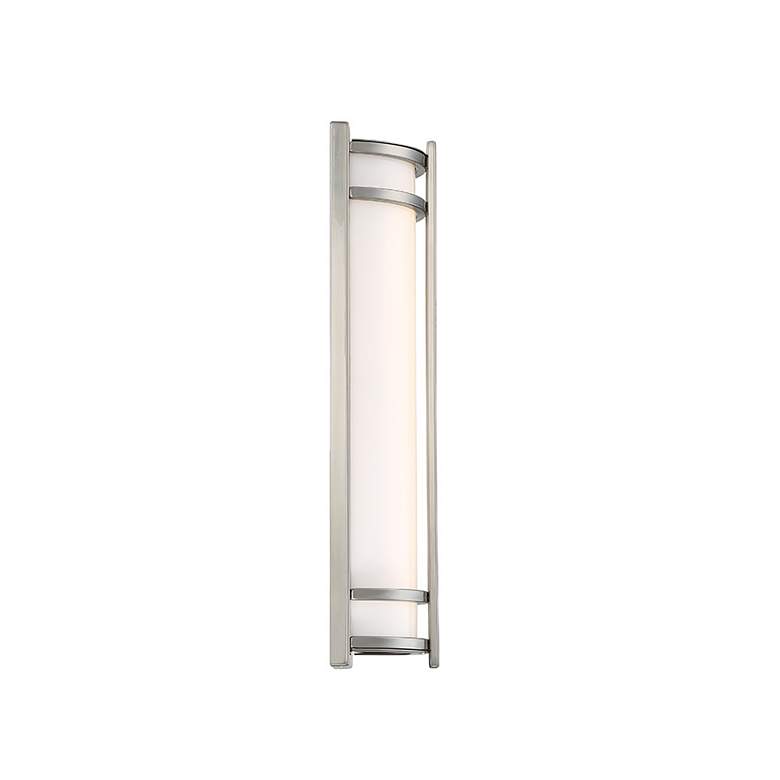 Image 4 Skyscraper 18"H x 7"W 1-Light Outdoor Wall Light in Stainless Ste more views