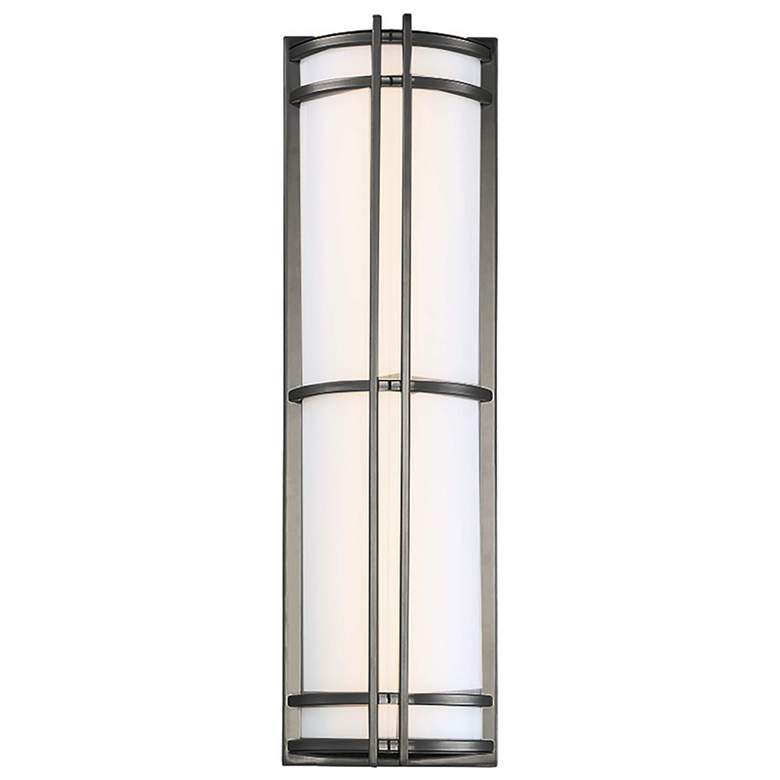 Image 1 Skyscraper 27"H x 8"W 1-Light Outdoor Wall Light in Bronze
