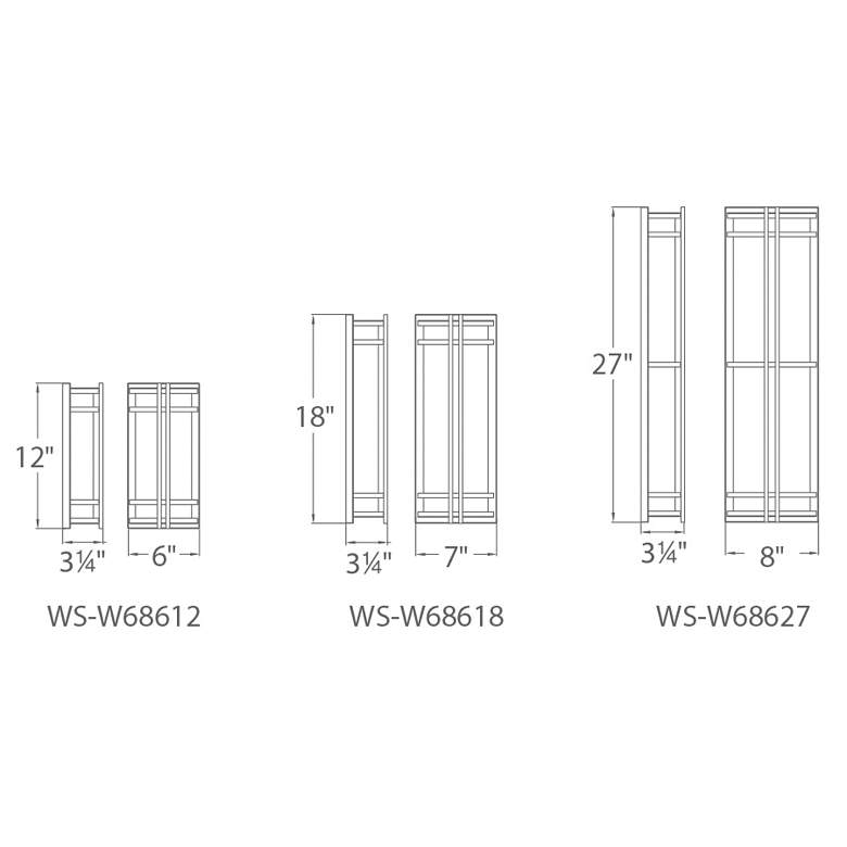 Image 2 Skyscraper 27"H x 8"W 1-Light Outdoor Wall Light in Bronze more views