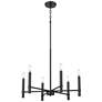 1_Skyva 24.25" Wide 6-Light Chandelier in Matte Black