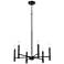 Skyva 24.25" Wide 6-Light Chandelier in Matte Black
