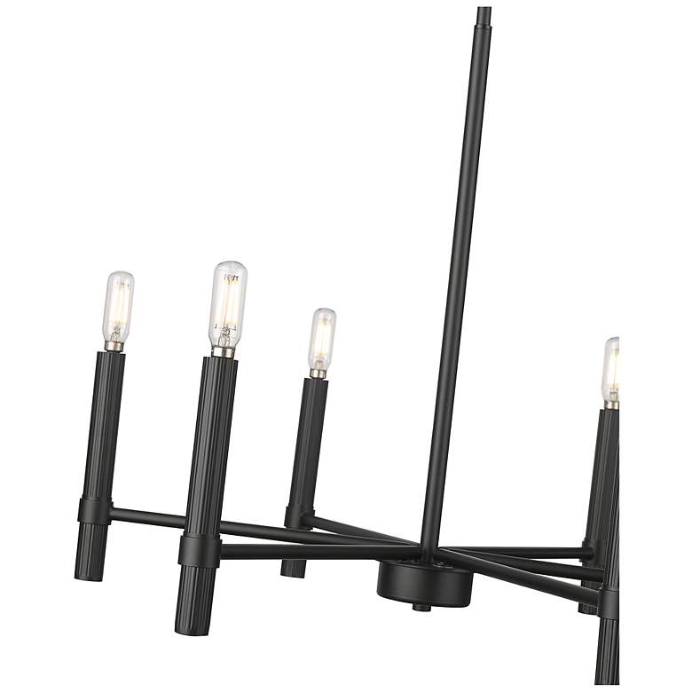 Image 5 Skyva 24.25" Wide 6-Light Chandelier in Matte Black more views