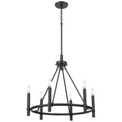 Skyva 25" Wide 6-Light Chandelier in Matte Black