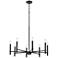 Skyva 30.25" Wide 8-Light Chandelier in Matte Black