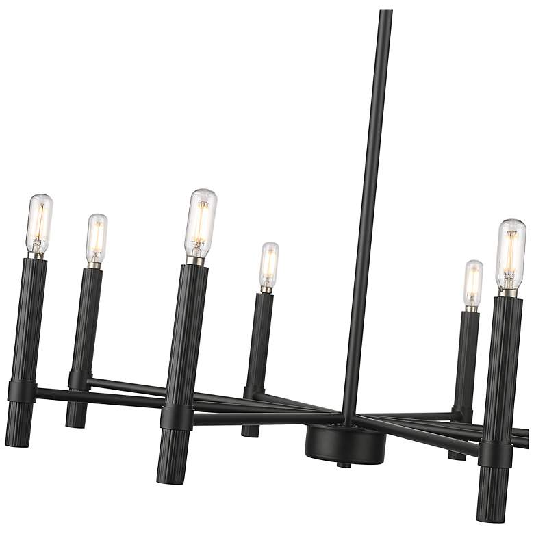 Image 5 Skyva 30.25" Wide 8-Light Chandelier in Matte Black more views