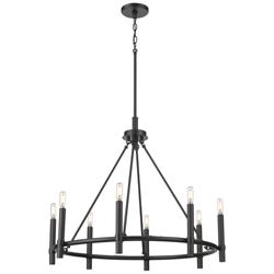 Skyva 30" Wide 8-Light Chandelier in Matte Black